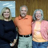 (l. to. r.) Karen Duncan Alfrey,  David and Carolyn Semon enjoy each others company